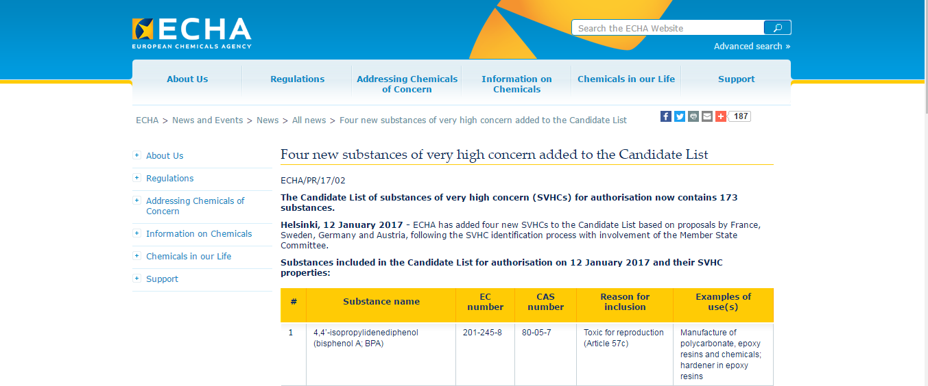 RoHS and REACH Compliance Declaration updated<RoHS_REACH(SVHC-173)>
