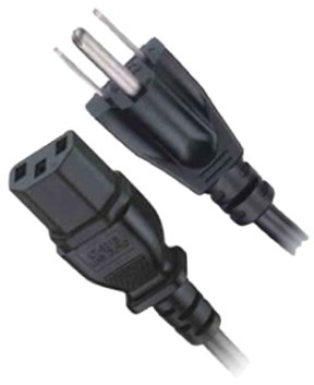 LT-202+501B USA UL Power Cord Nema 5-15P, IEC 320 C13