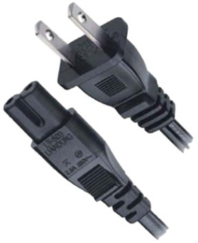 LT-301+503 USA UL Power Cord UL 817 Nema 1-15P, IEC 320 C7
