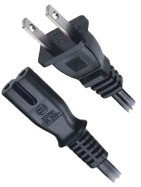 LT-301+503B USA UL Power Cord UL 817 Nema 1-15P, IEC 320 C7