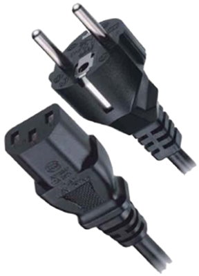 LT-312+501 Europe Power Cord, Schuko CEE7/7 to C13