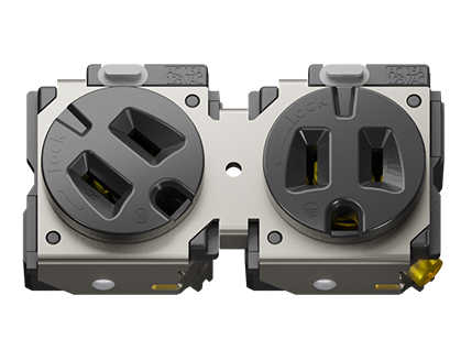 EL01-2 Double P (Black/White/Red) Power Outlet