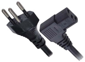 LT-313+511R&L Swiss Power Cord- SEV1011 / SEV6534-2, IEC 320 C13